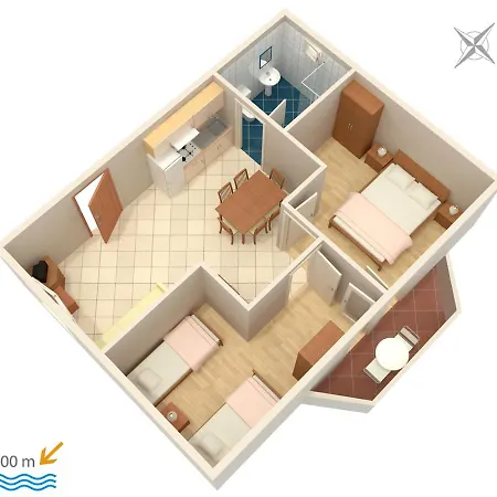 Apartment With A Parking Space - 2274 *